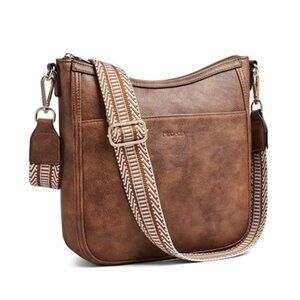 Womens Vegan Leather Crossbody Bag Hobo Purse Shoulder Handbag Travel